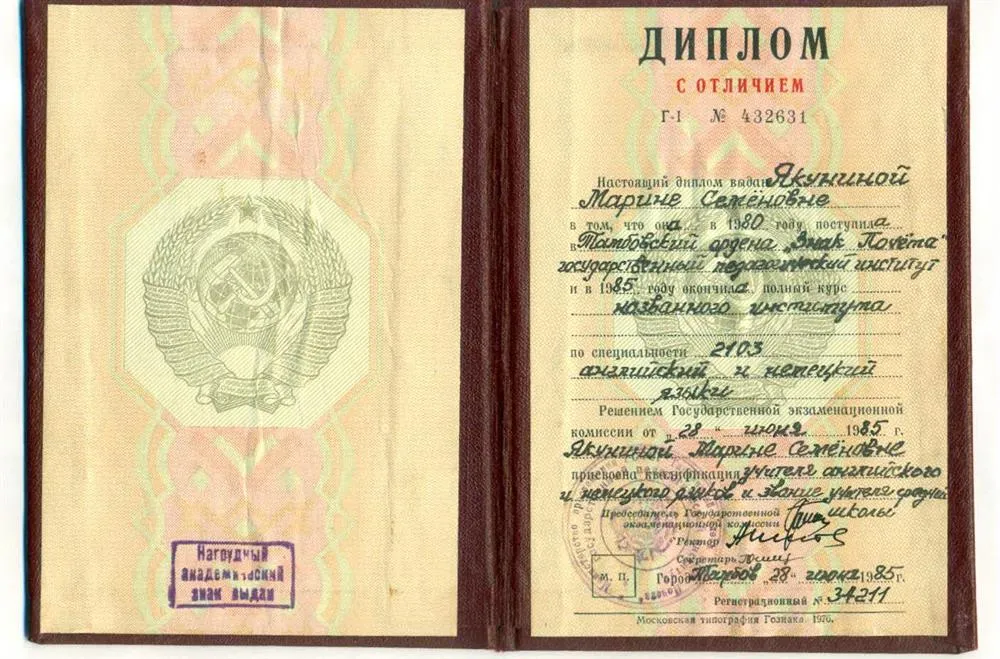 Диплом об образовании
