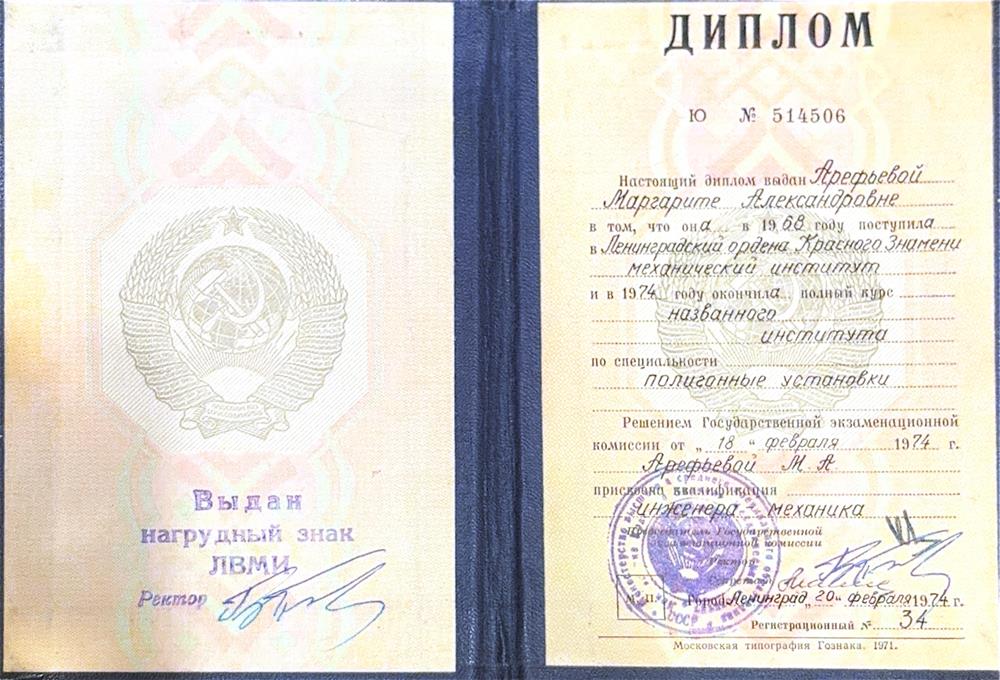 Диплом Военмех