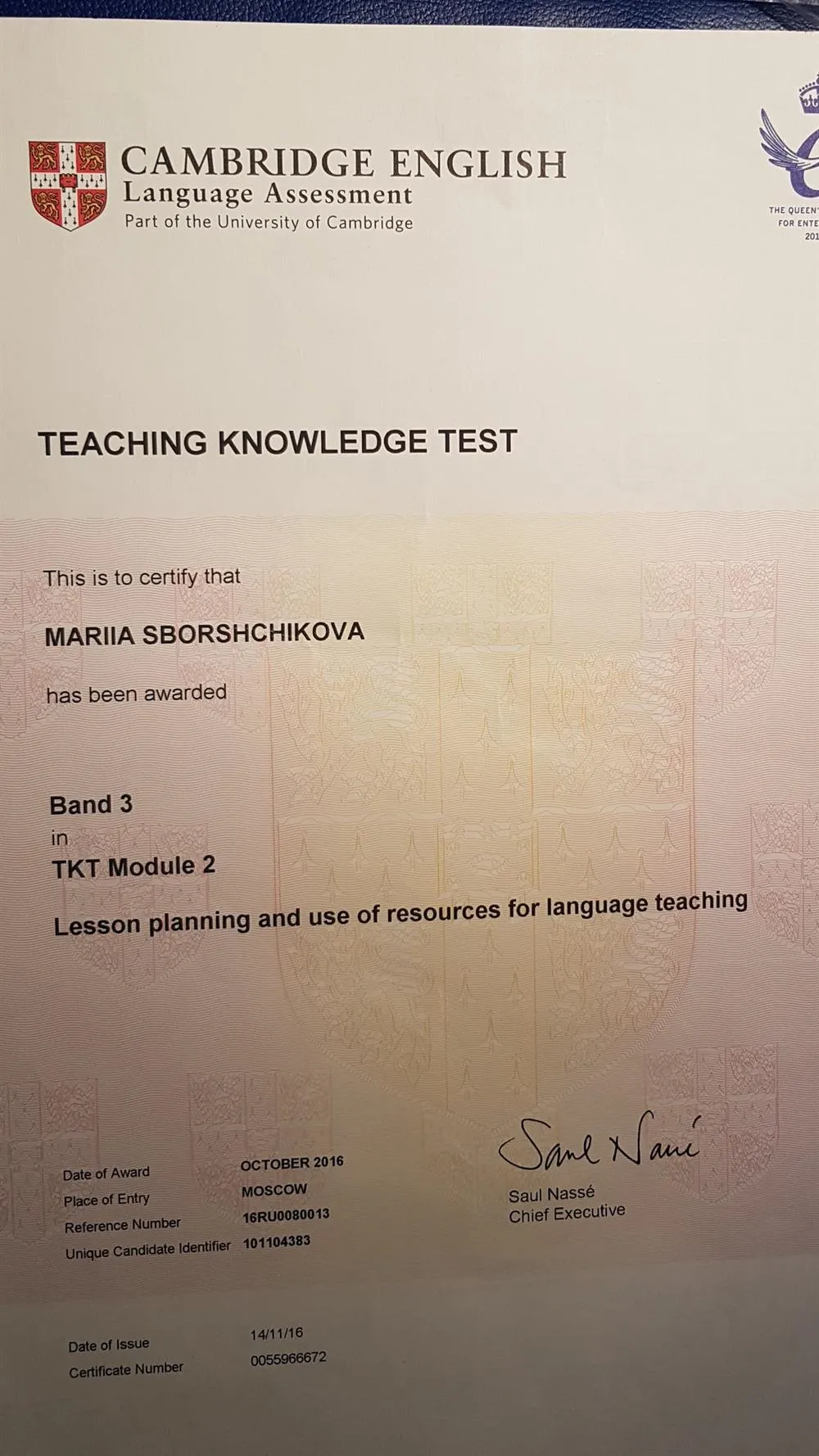 Teaching knoweledge test (TKT) module 2