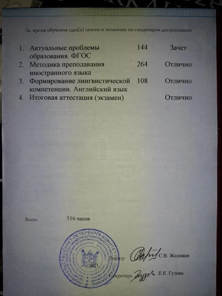 Приложение к диплому