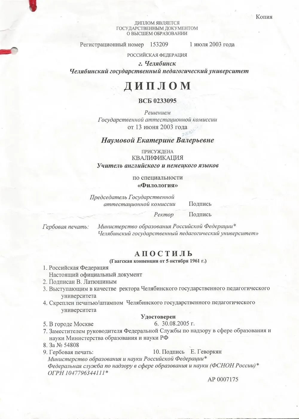 Диплом магистра