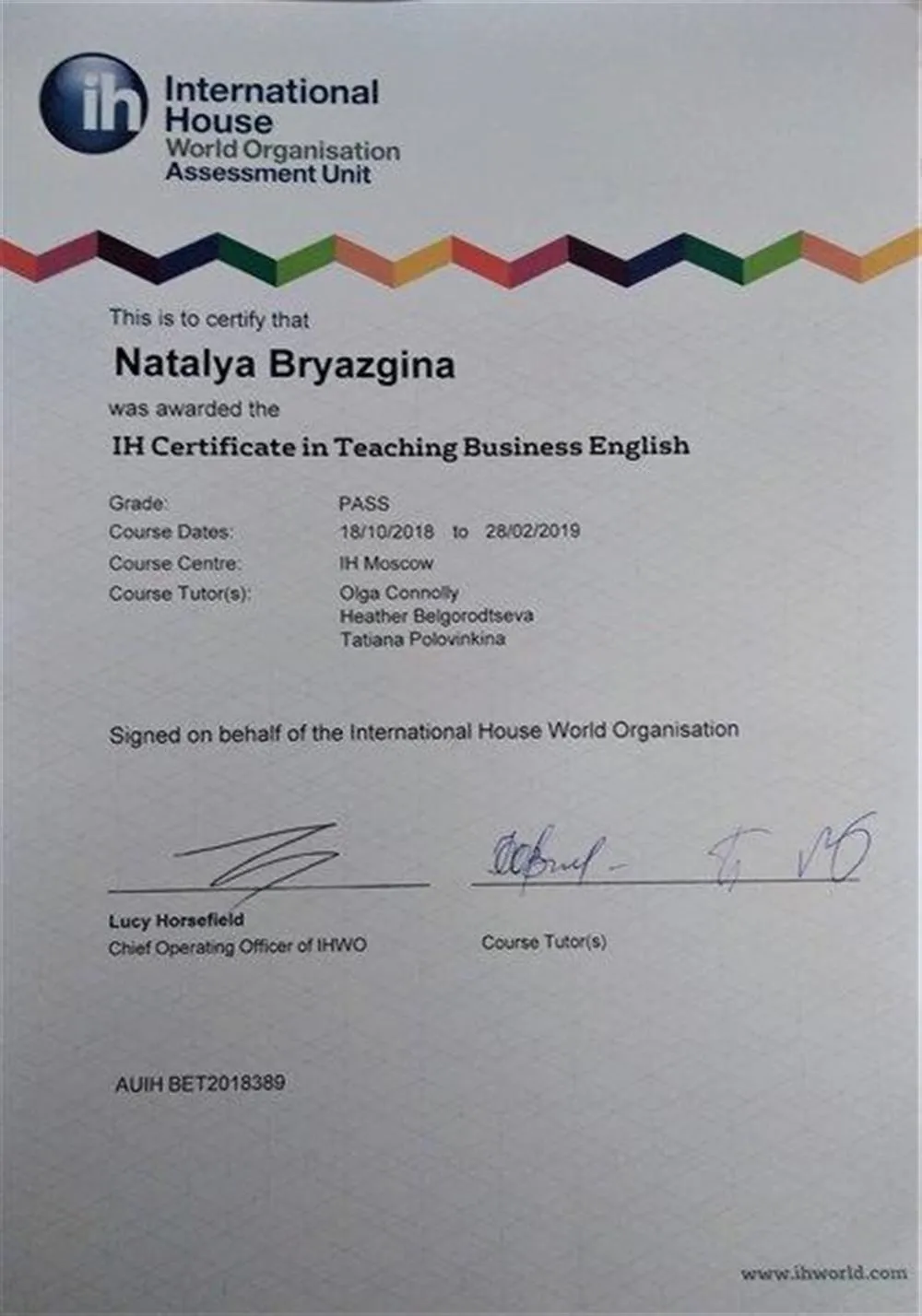 IH Teaching Business English
