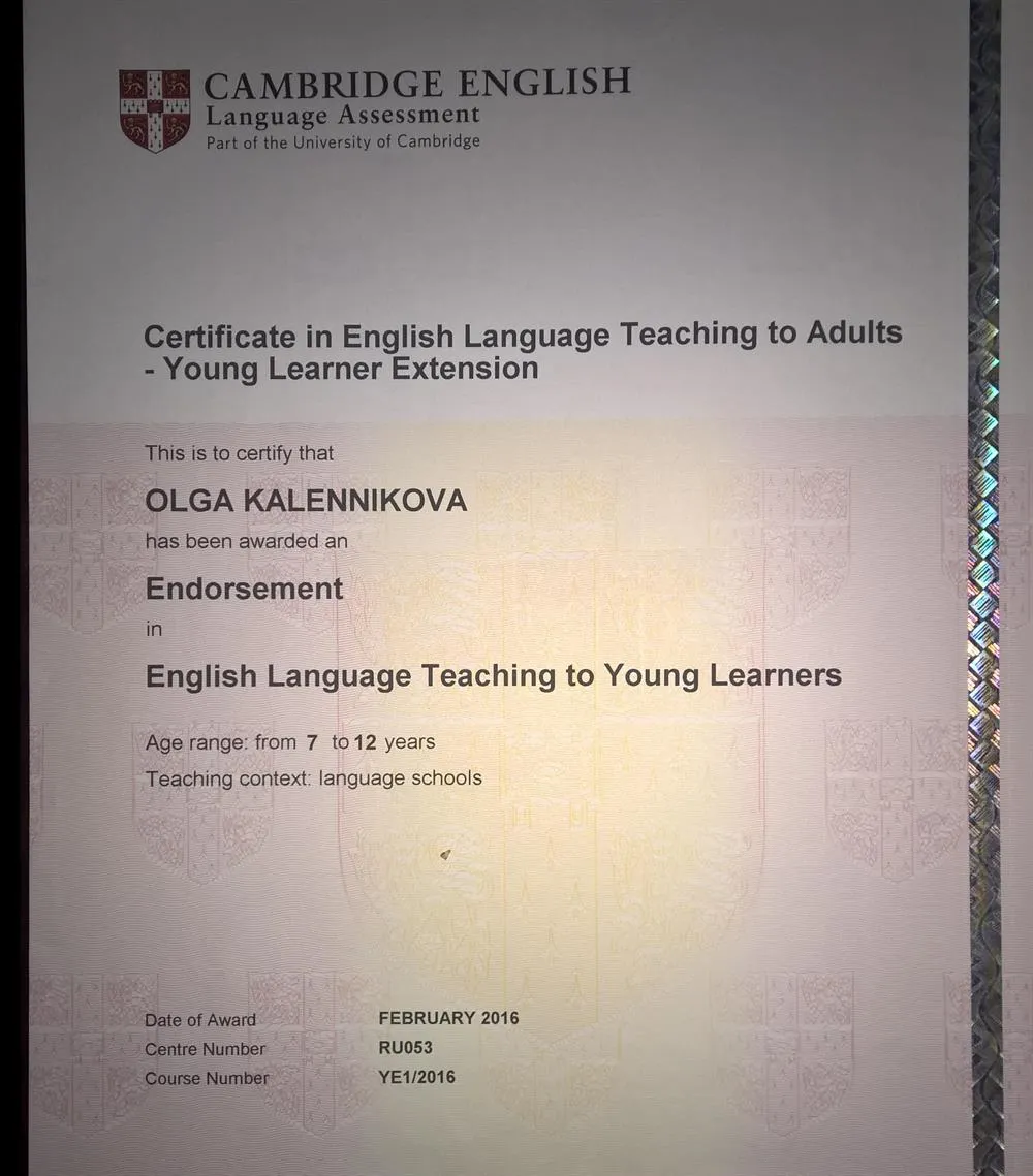 English teaching to young learners
