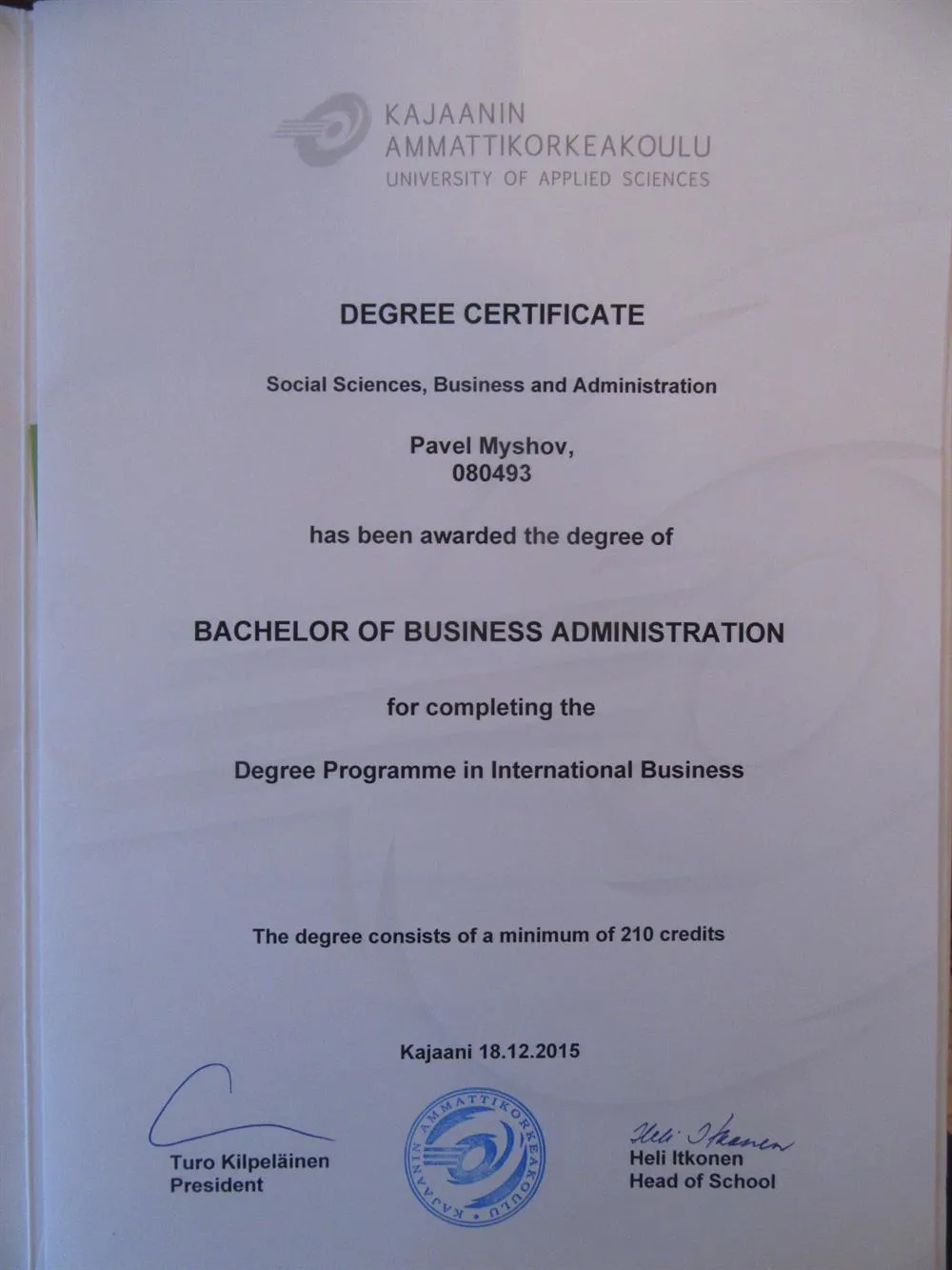 Международный бизнес (Bachelor of Business Administration)