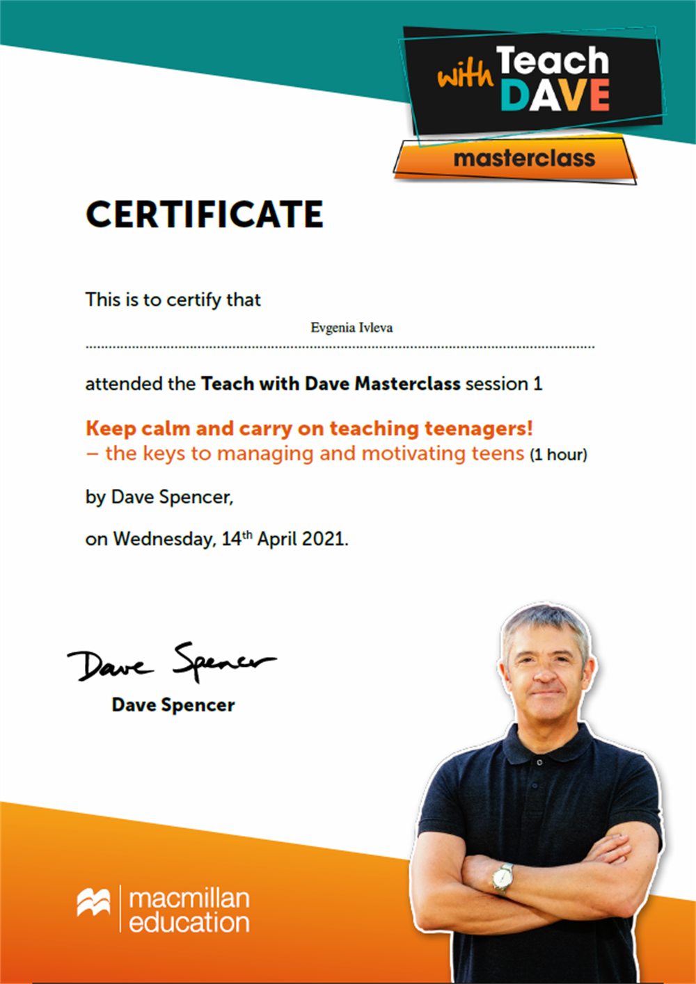 Certificate