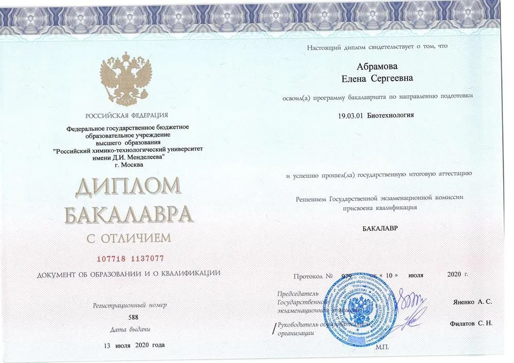 Диплом бакалавра