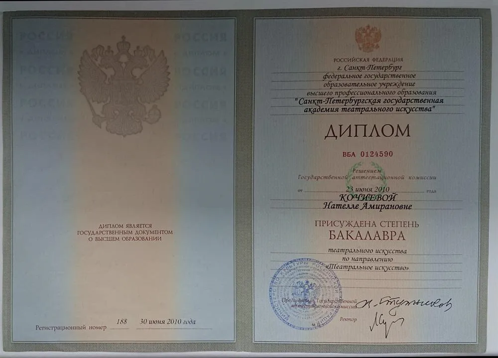 Диплом о высшем профессиональном образовании