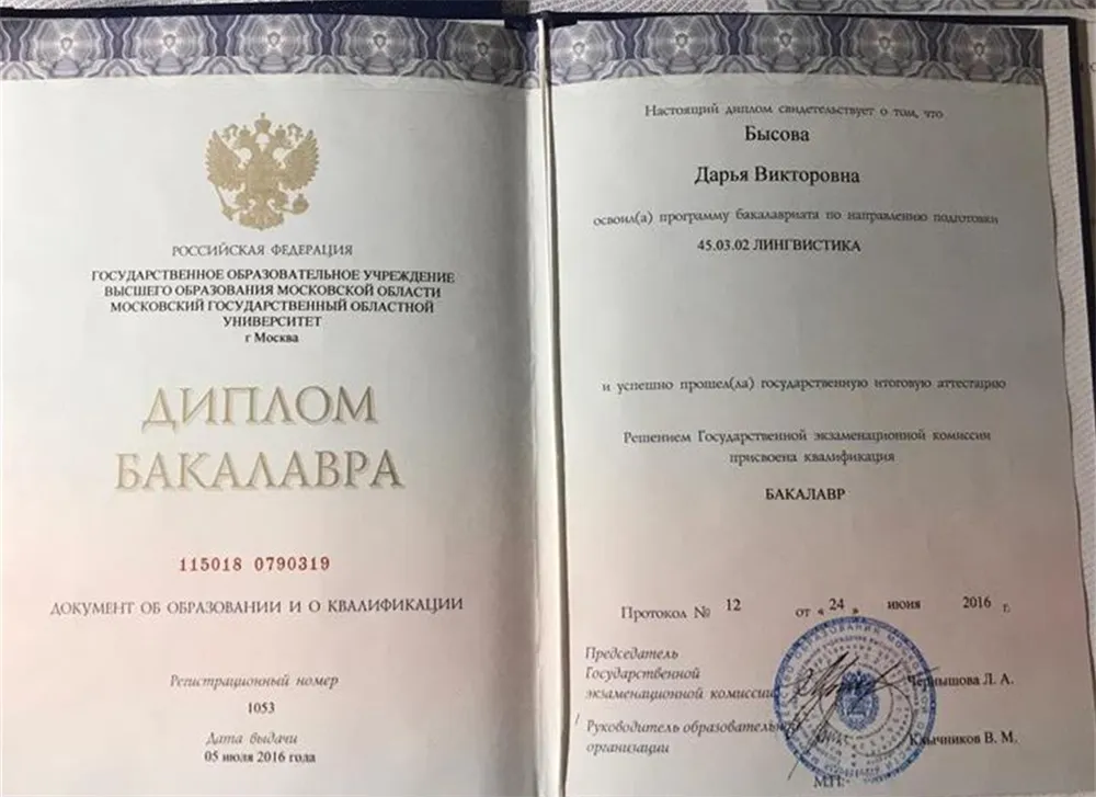 Диплом бакалавра