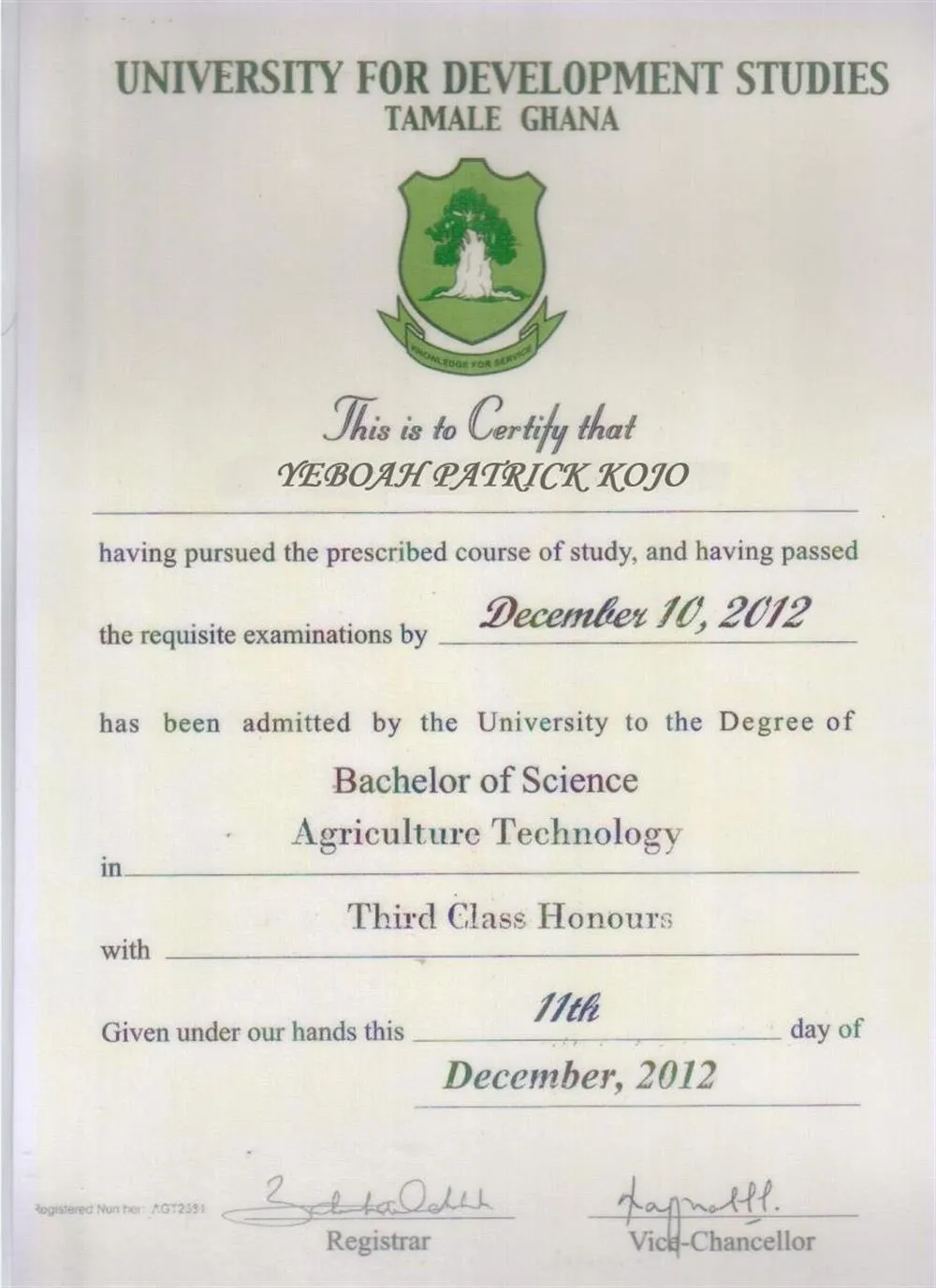University of Development studies Ghana