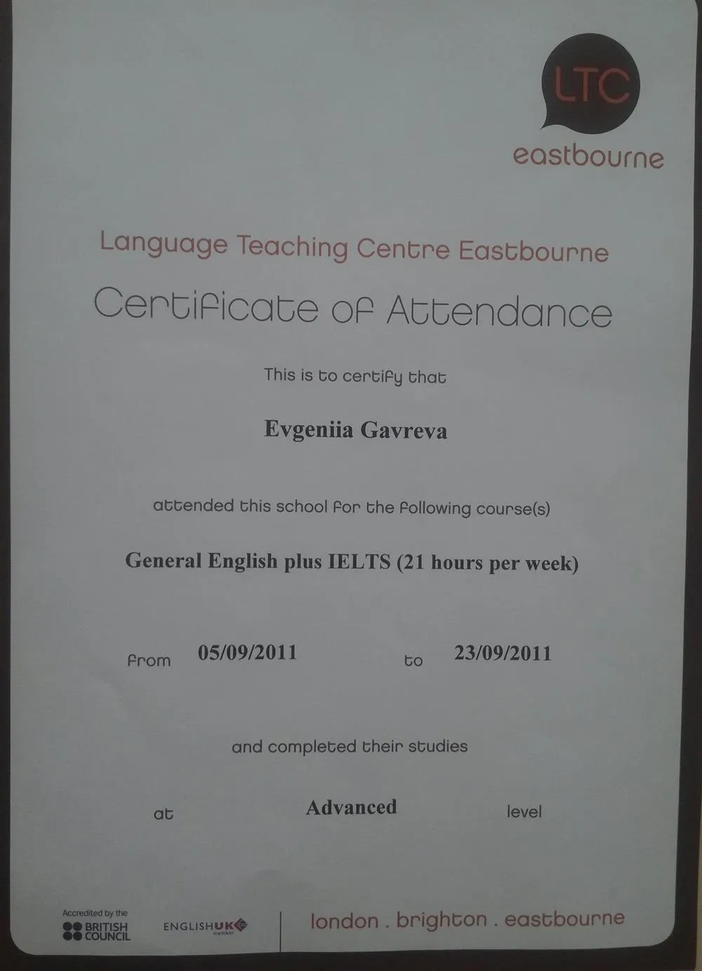 General English + IELTS