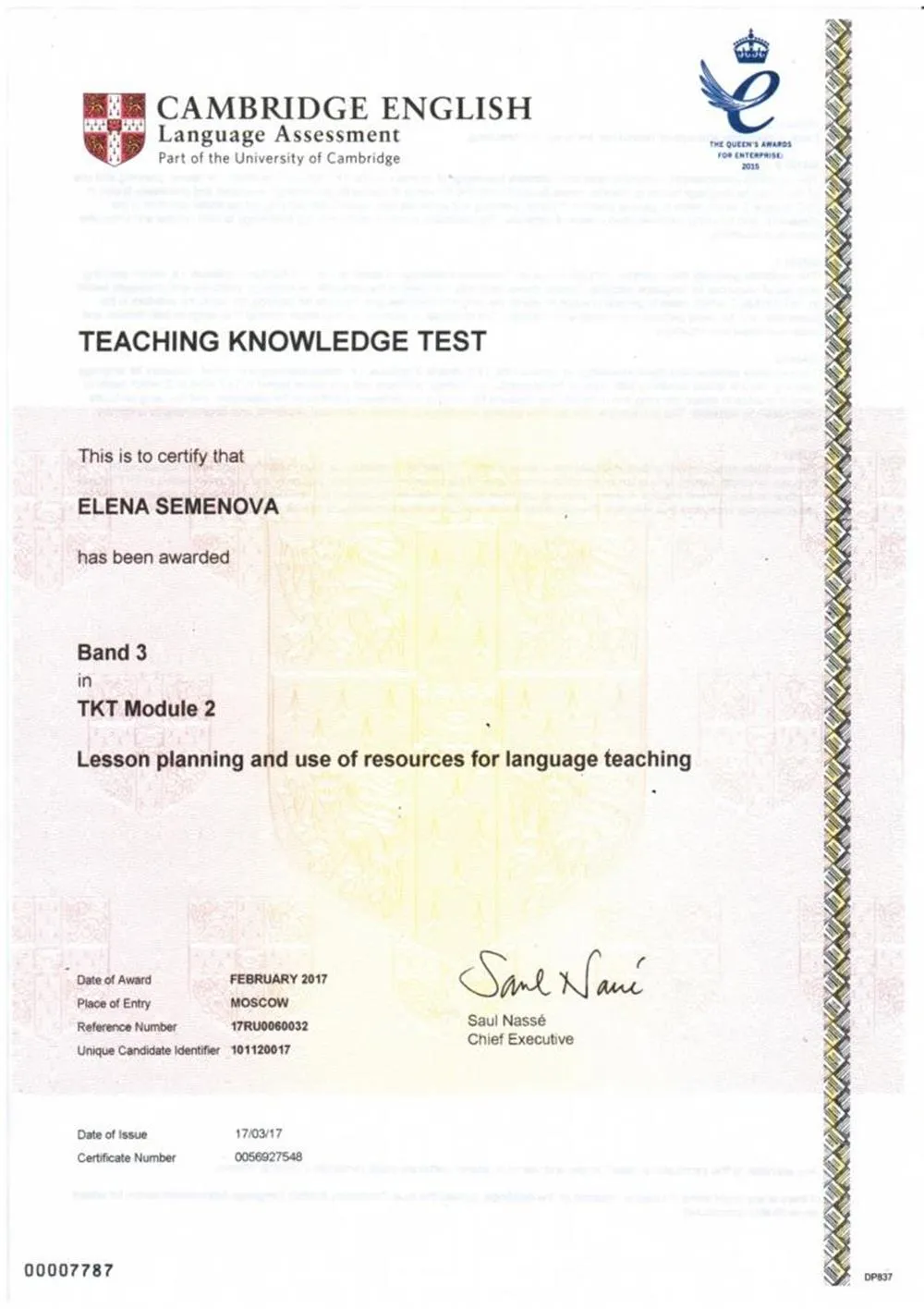 Cambridge English Teaching Knowledge Test - Module 2