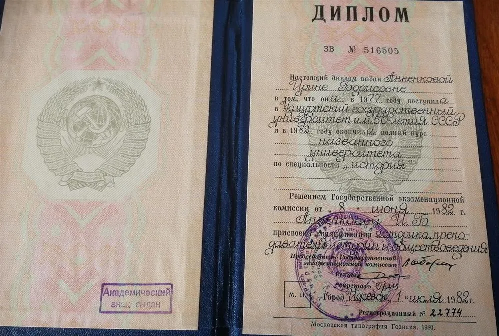 Диплом УдГУ