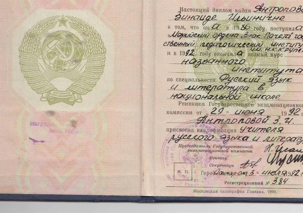 Диплом по специальности учитель русского языка и литературы