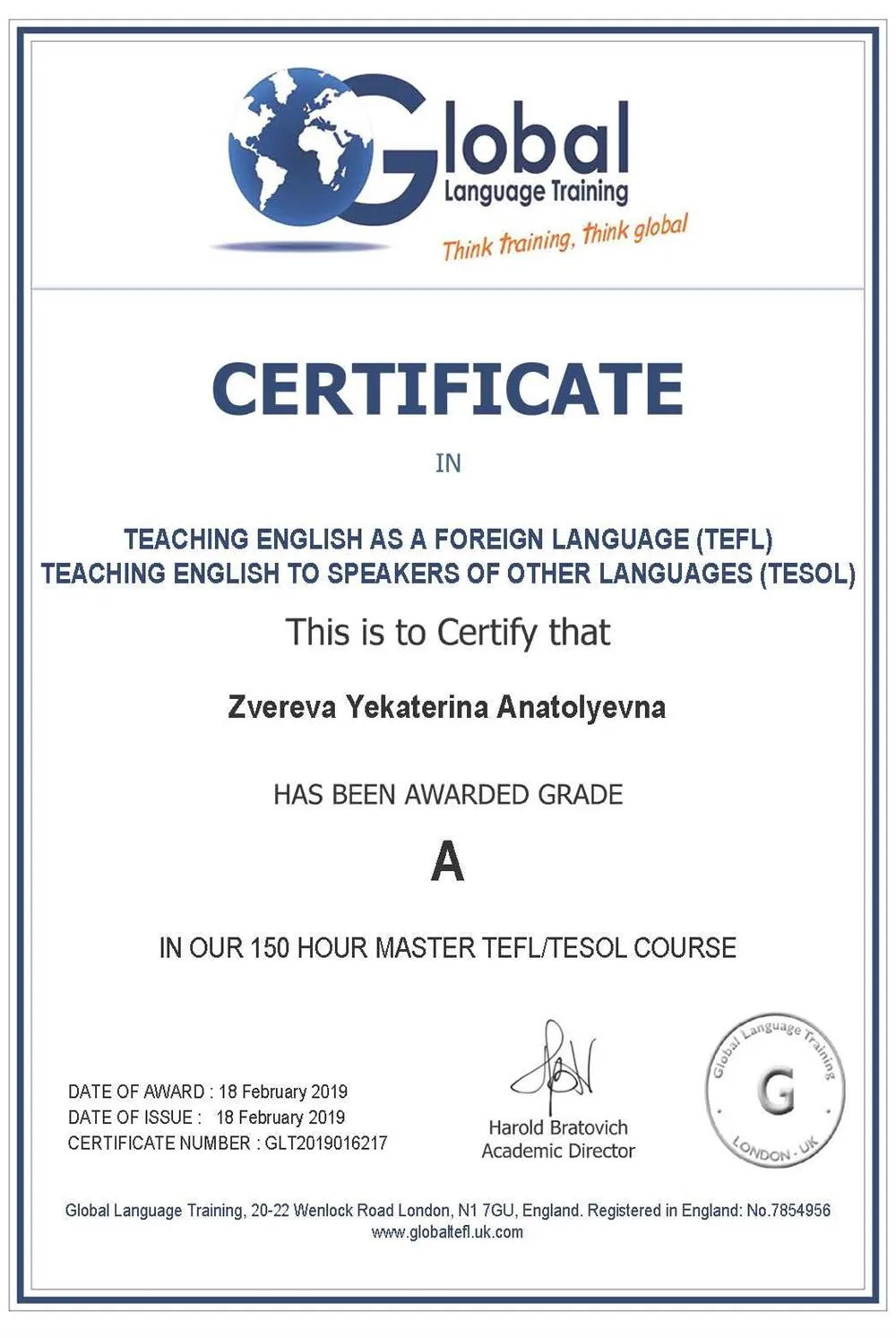 London_TEFL_TESOL_Master Certificate