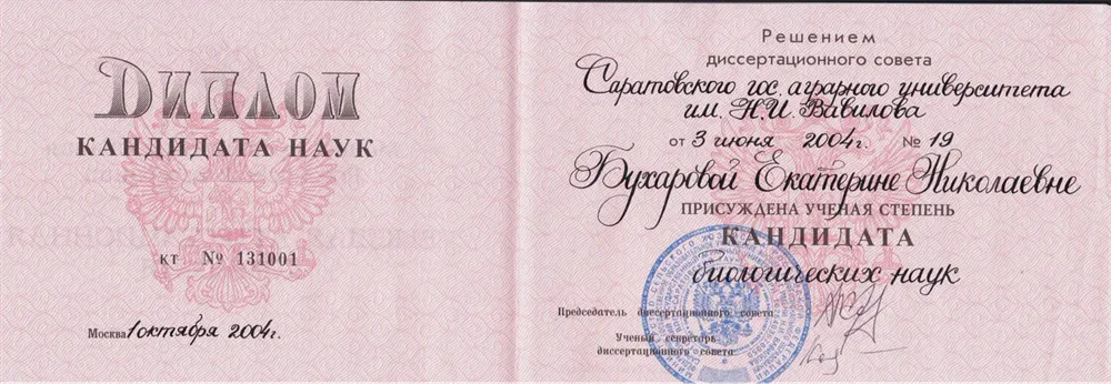 Диплом кандидата наук