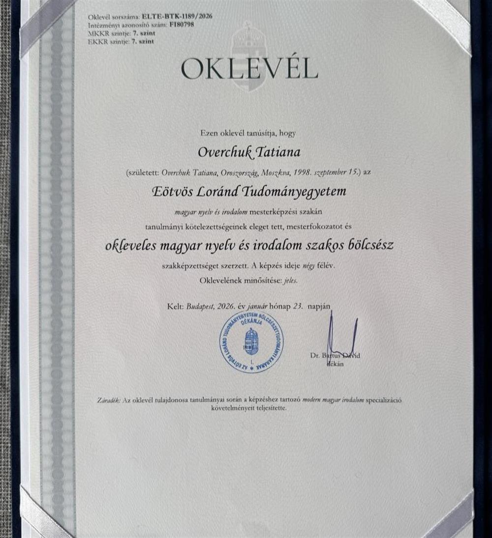 ELTE MA Magyar nyelv es irodalom 
