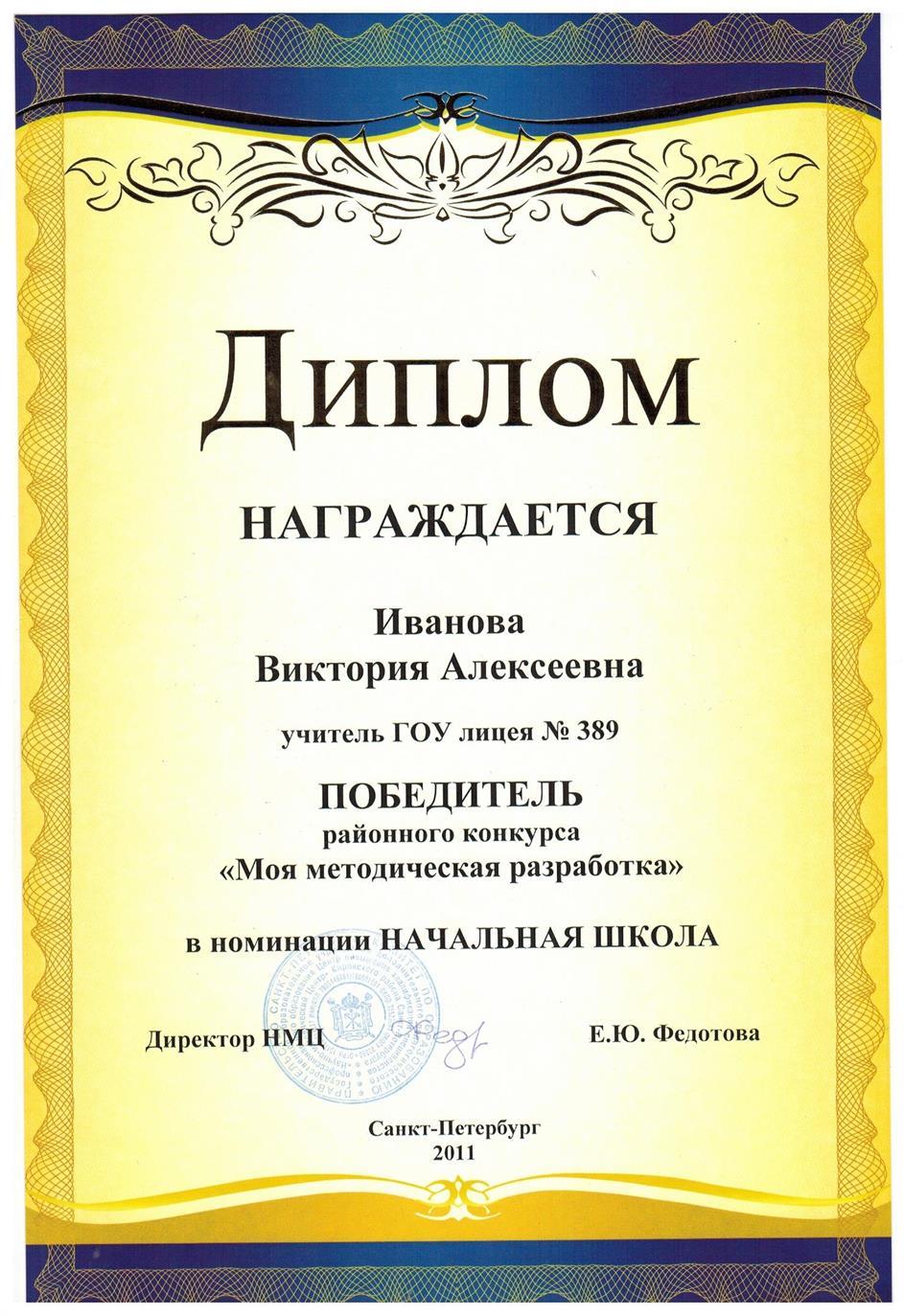 Диплом Победителя
