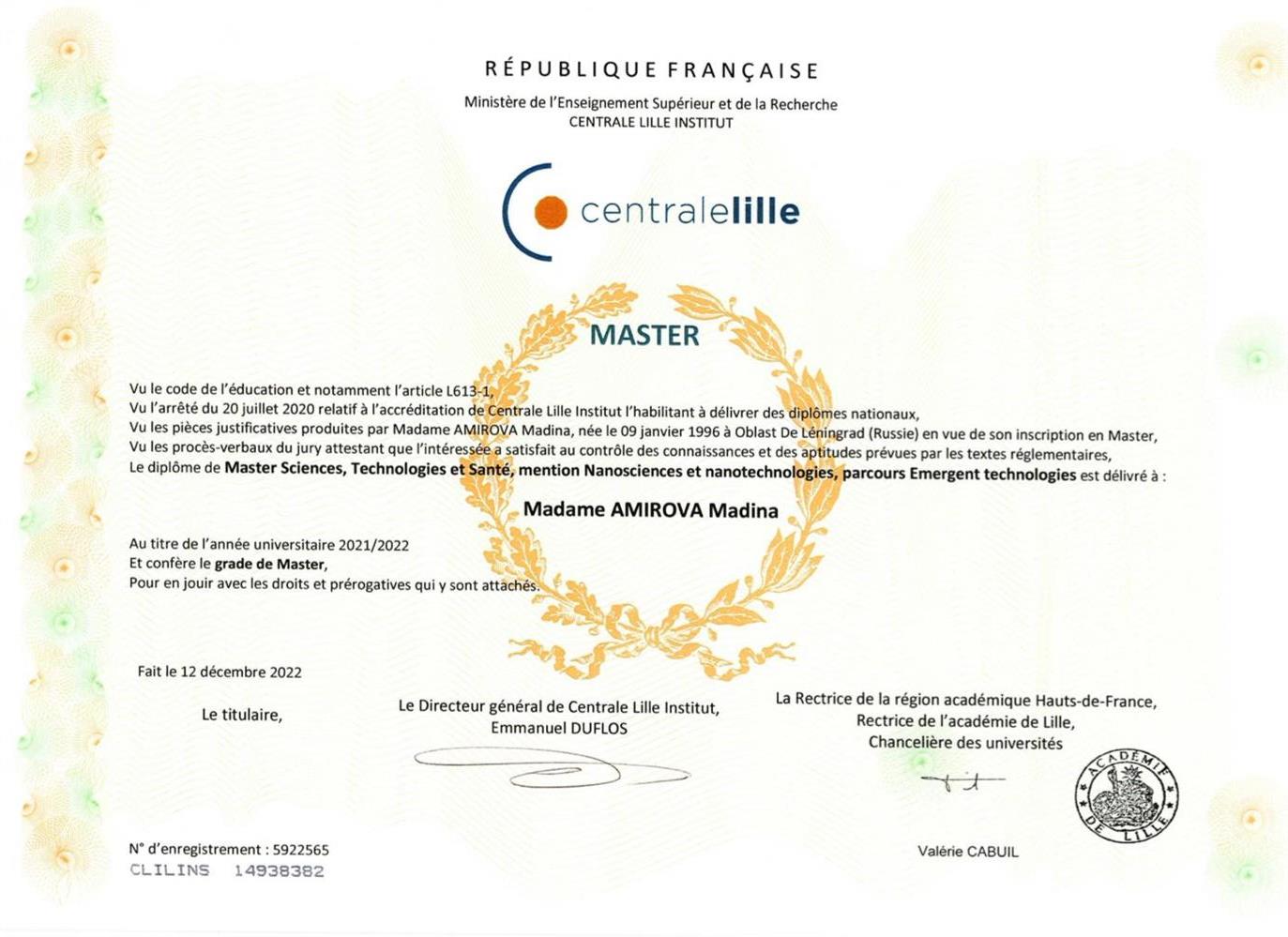 Diplome francais 