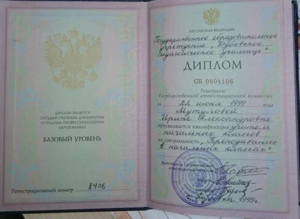 Дубовское педагогическое училище,1999 г