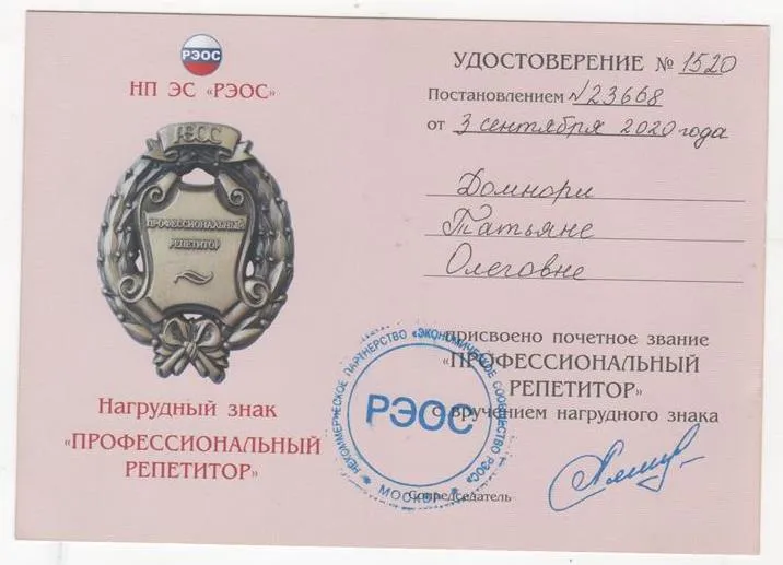 Профессиональный репетитор