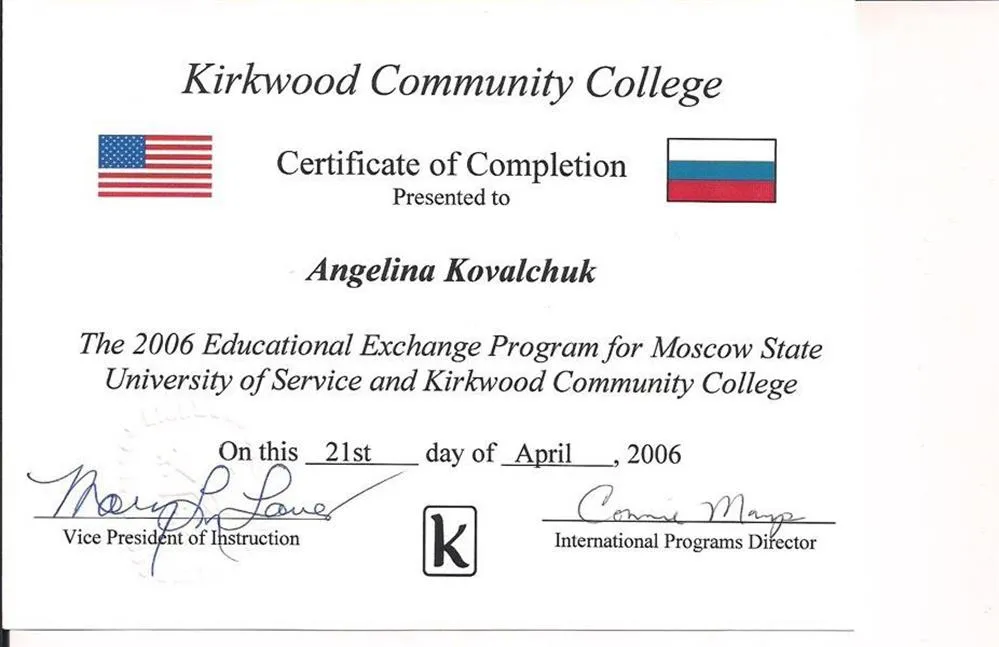 Certificate of Completion