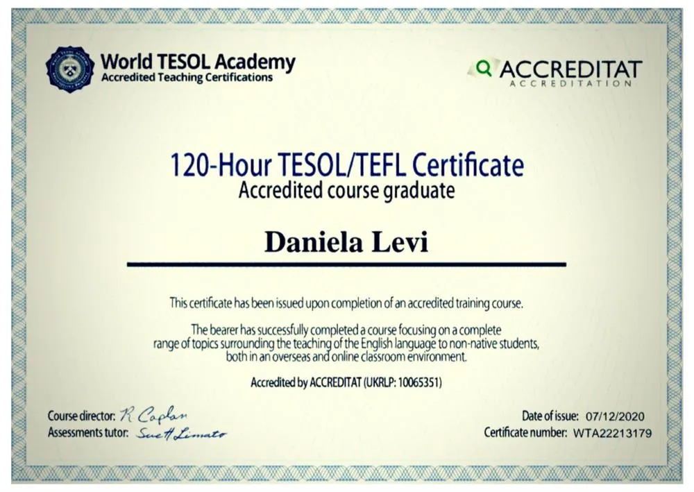 TESOL/TEFL Certificate