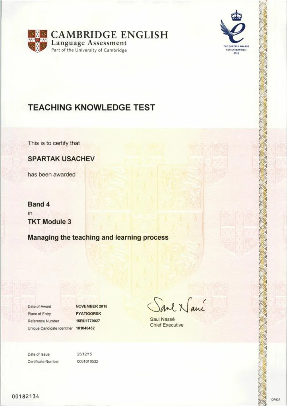 Cambridge TKT Module 3. Managing the teaching and learning process