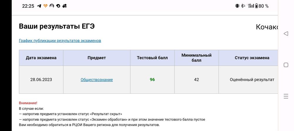 Результат сдачи ЕГЭ в качестве репетитора (2023)