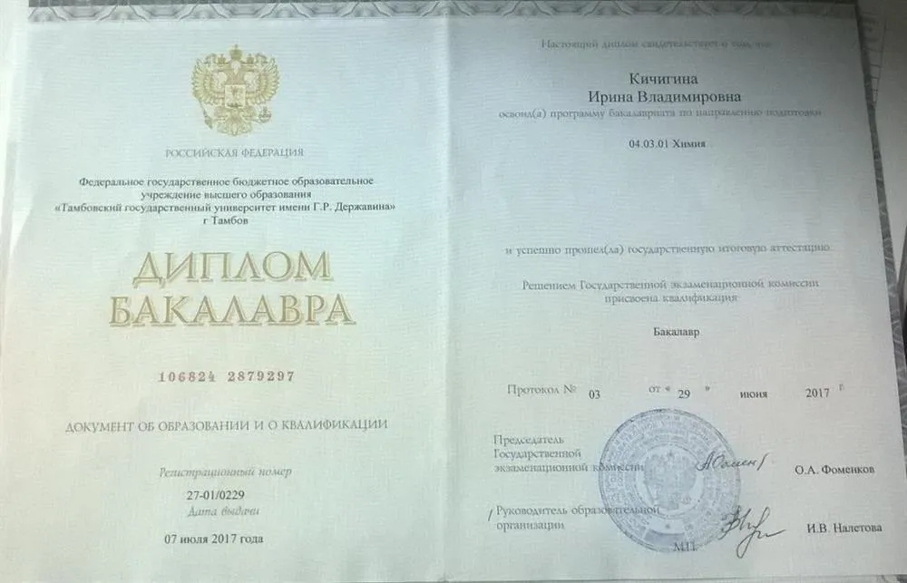 Диплом бакалавра