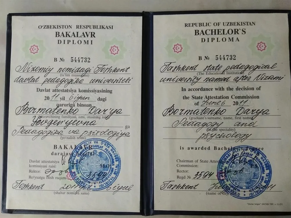 Диплом бакалавра