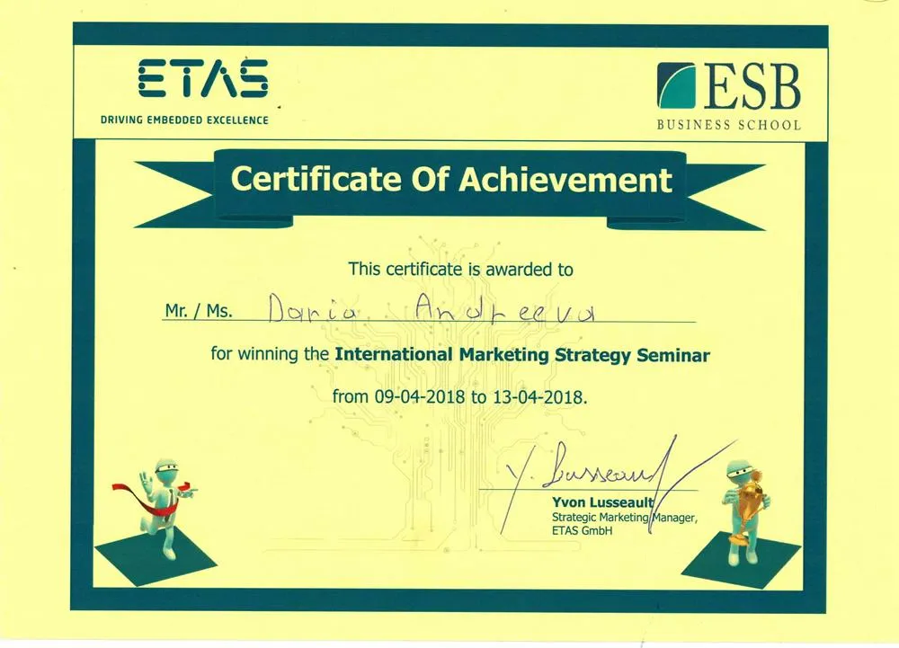 Certificate of Achievement