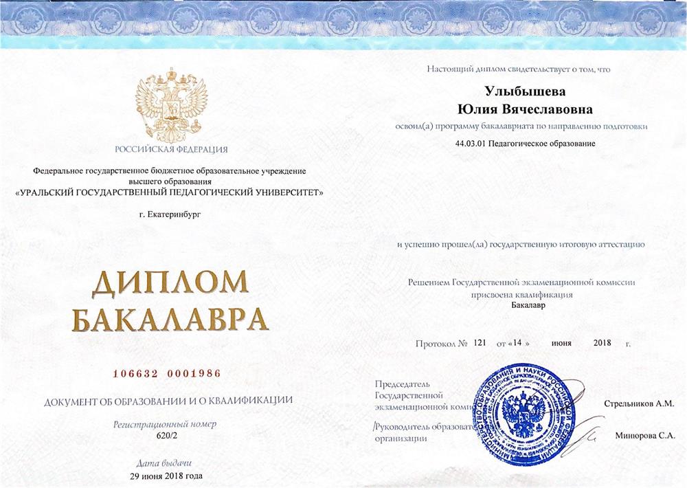 Диплом Бакалавра
