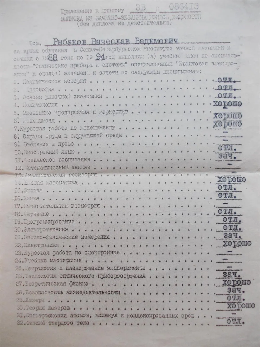 Выписка