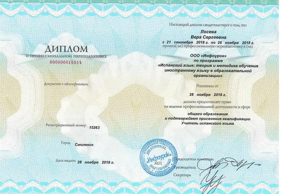 Испанский язык: теория и методика обучения иностранному языку в образовательной организации