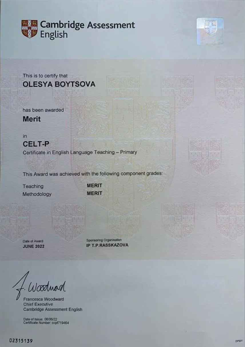 Cambridge Assessment English CELT-P