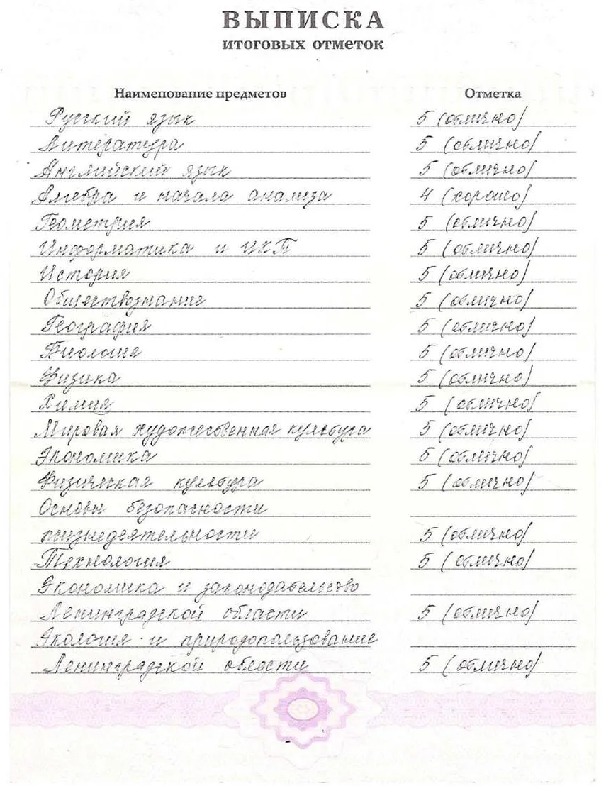 Выписка