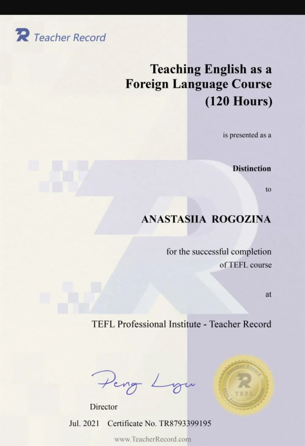 TEFL Certificate