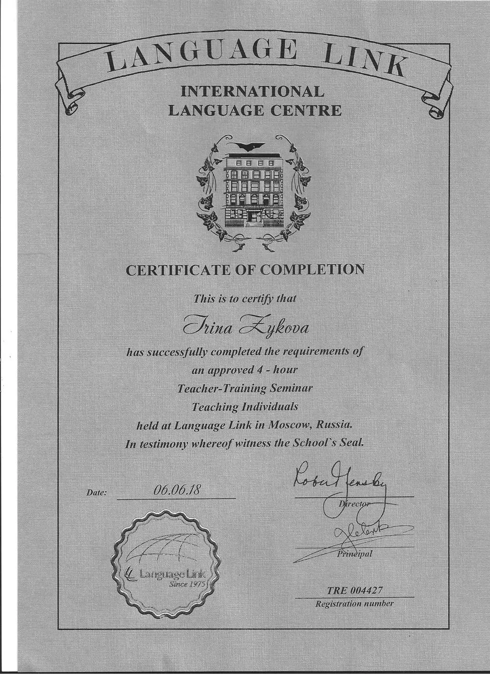 Teaching-Training Seminar Teaching Individuals 