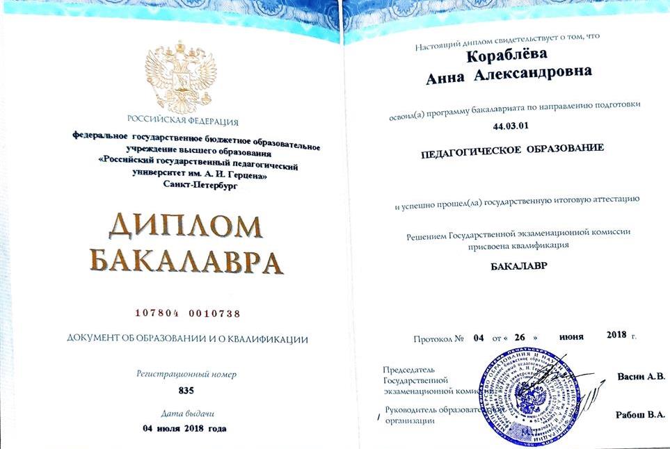 Диплом бакалавра
