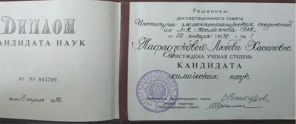Диплом кандидата наук
