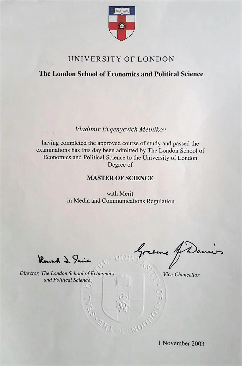 Master of Science in Media and Communications Regulation