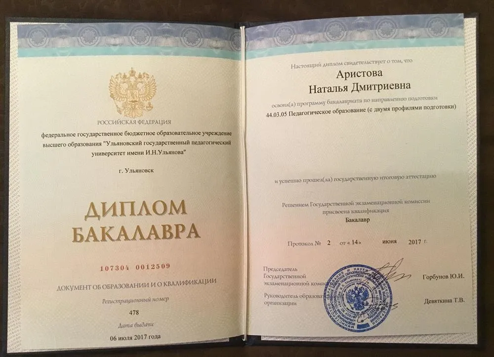 Диплом бакалавра