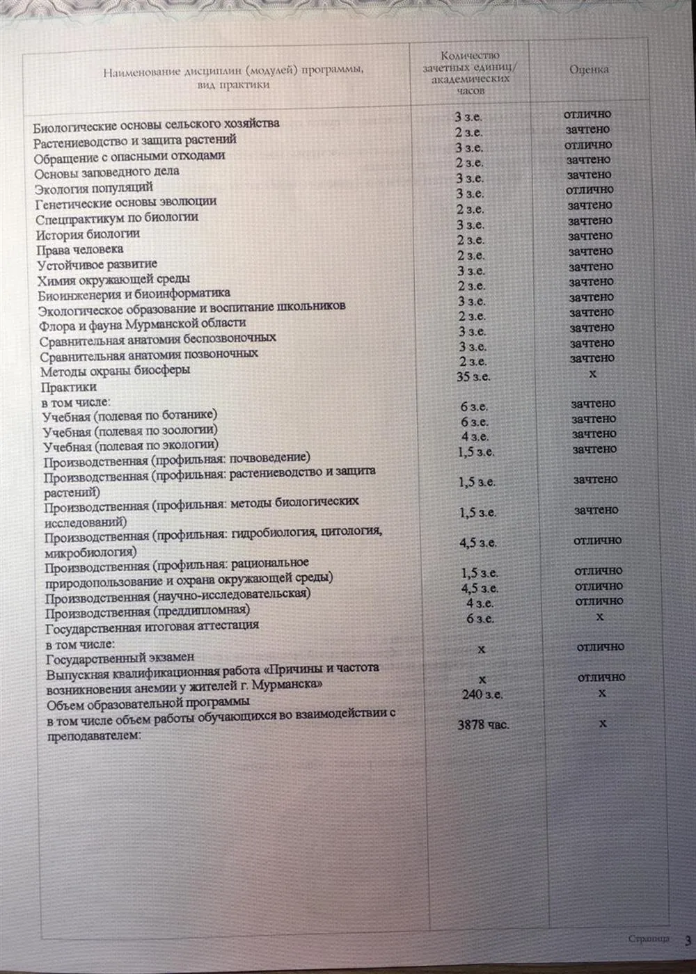 Приложение к диплому