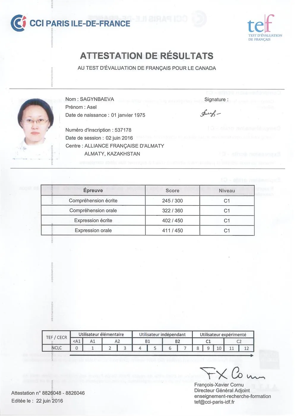 Сертификат TEF