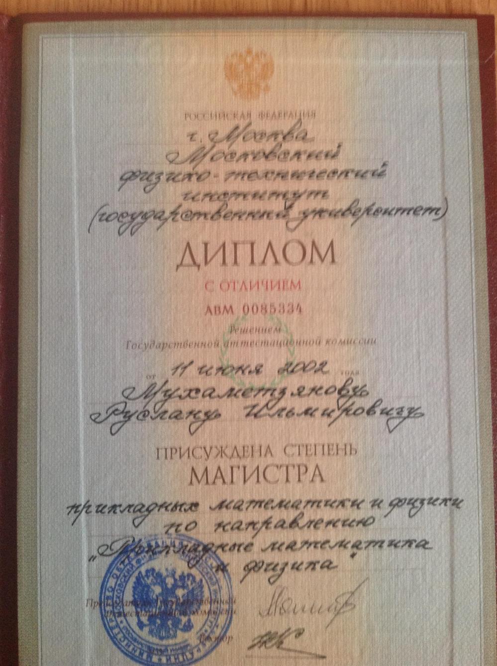 Master degree