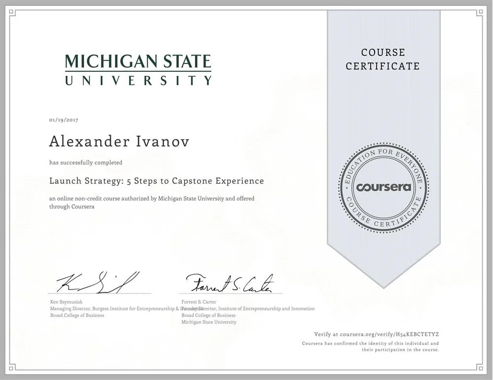 Michigan State University - Launch Strategy: 5 Steps to Capstone Experience