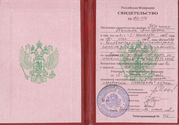 Свидетельство