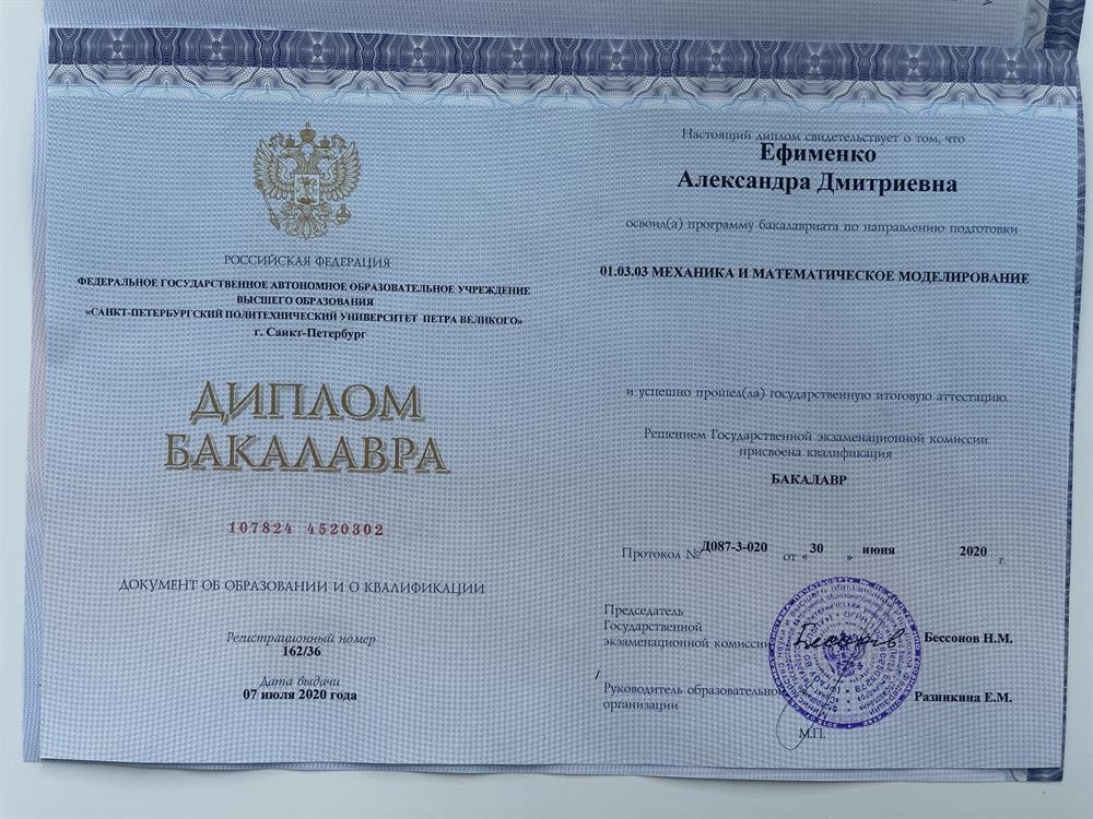 Диплом бакалавра 
