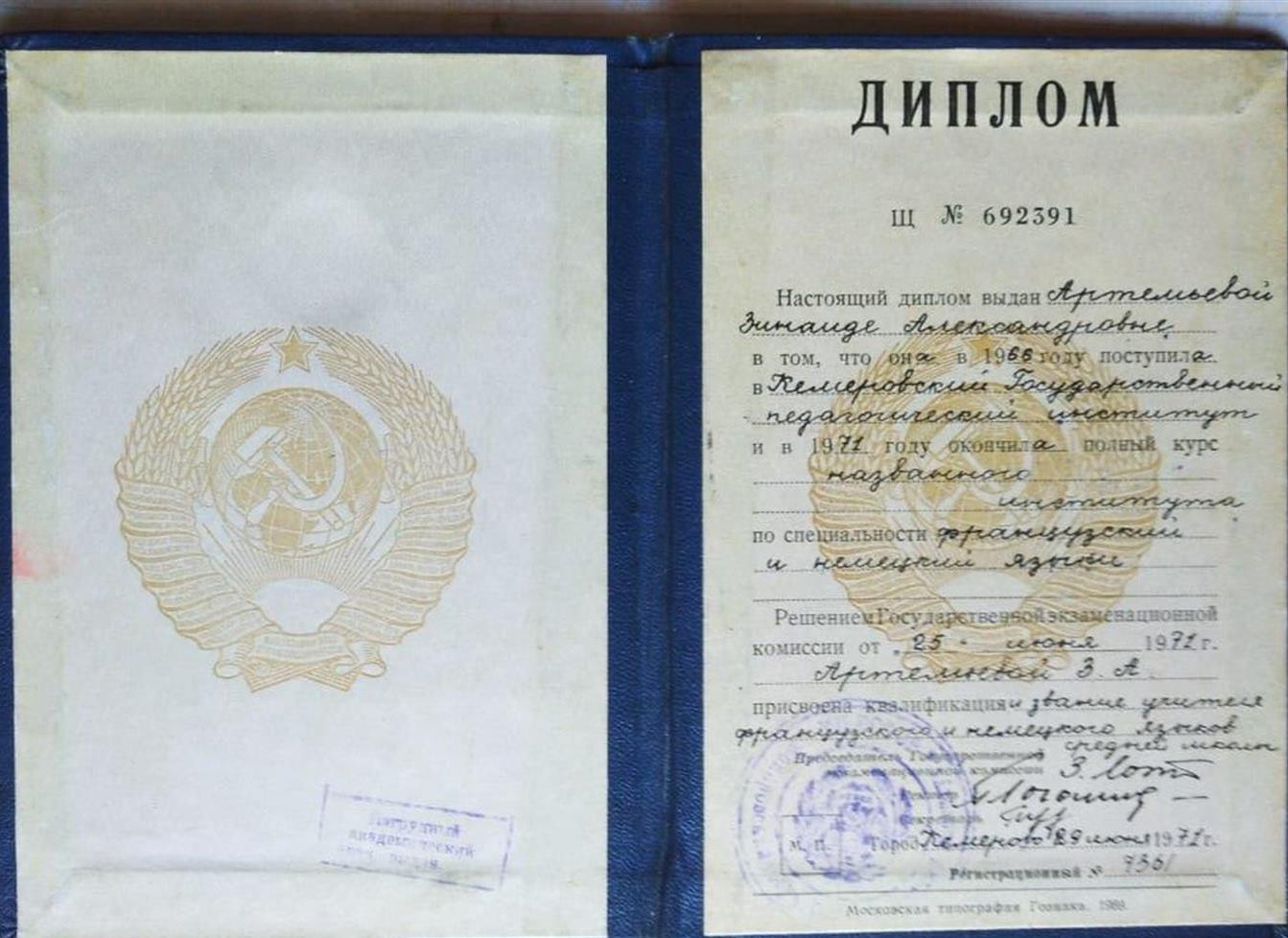 Диплом об окончании института