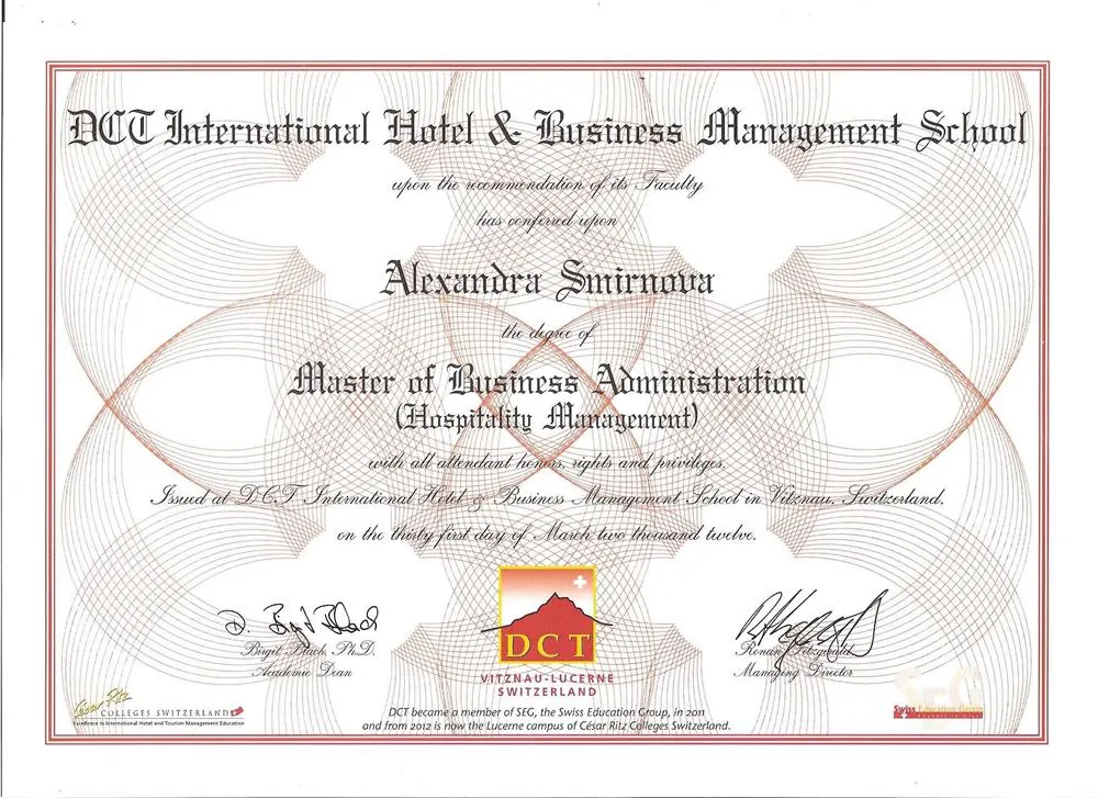 MBA in Hospitality Management